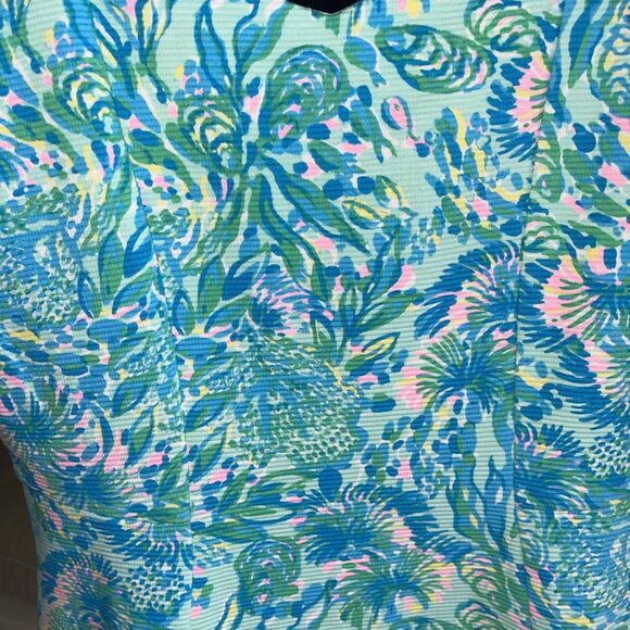 NWOT LILLY PULITZER DEL REY STRETCH SHIFT DRESS CORAL OF THE STORY S - Picture 5 of 12